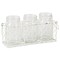 Contemporary Home Living Set of 4 White Multi-purpose Jar Caddy 11"